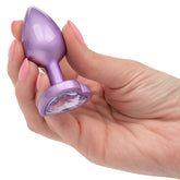 JEWEL SMALL AMETHYST HEART PLUG - PURPLE